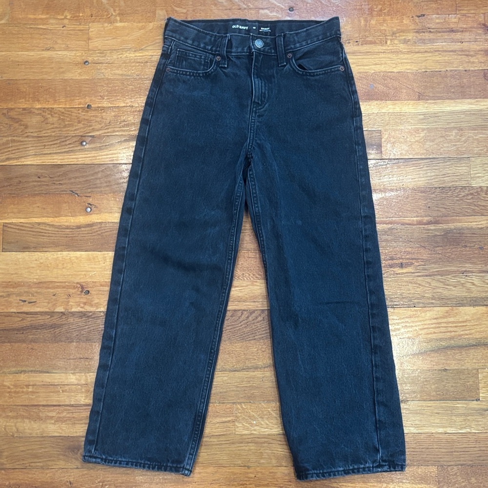 GAP Boys Black baggy Straight Jeans Boy 10
